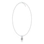 Trendy april birthstone classic white topaz drop pendant