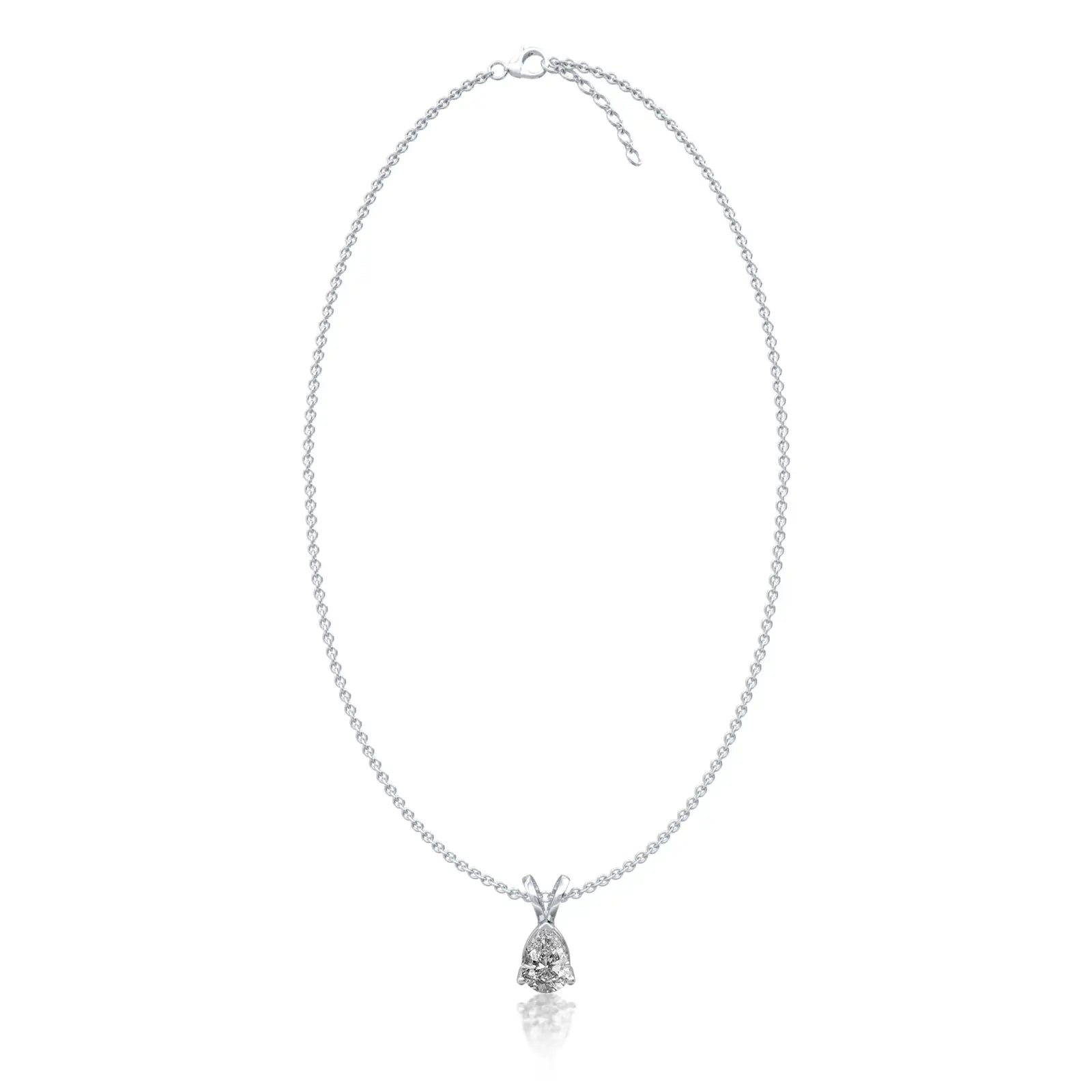 Trendy april birthstone classic white topaz drop pendant