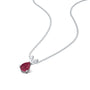 Trendy january birthstone classic garnet drop pendant