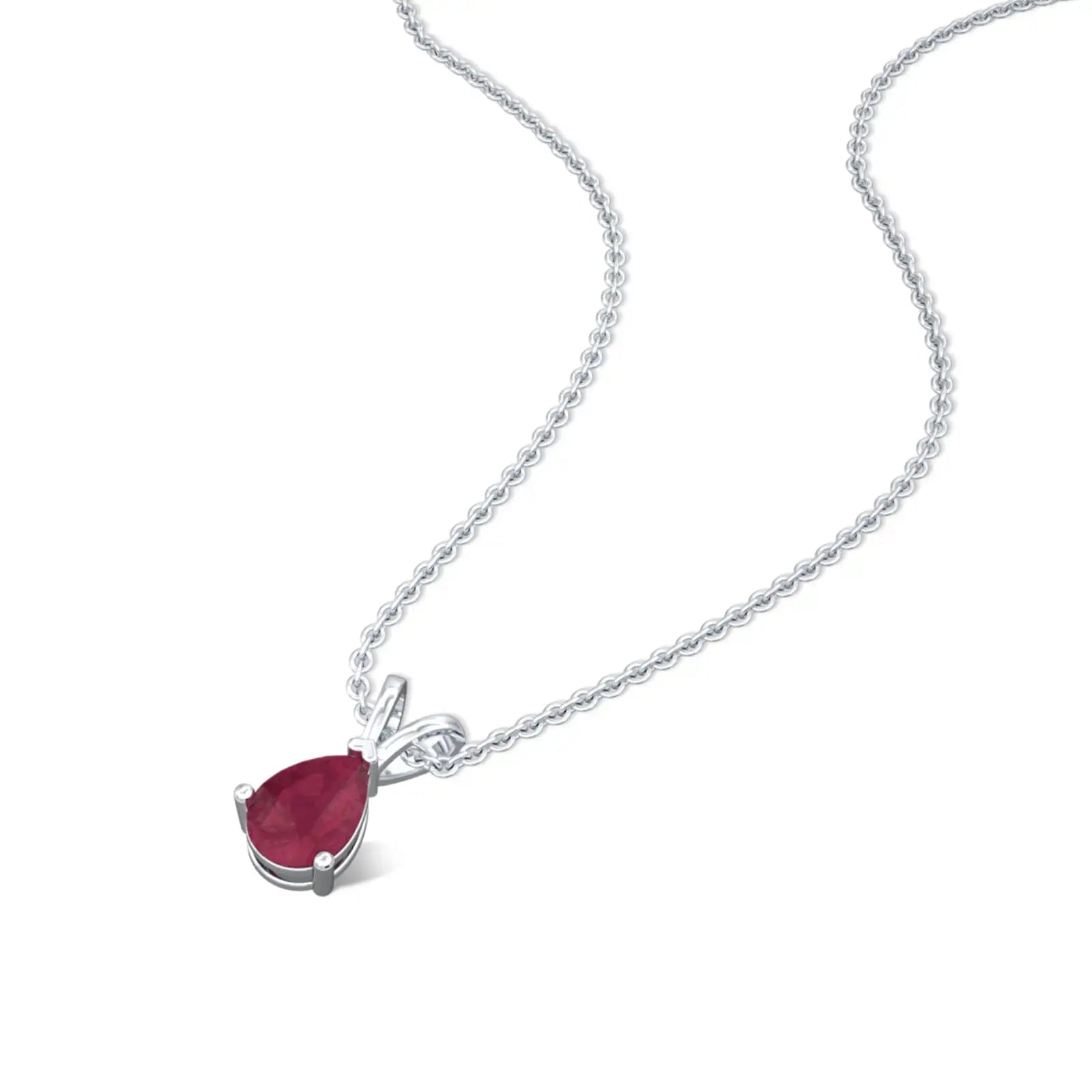 Trendy january birthstone classic garnet drop pendant