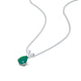 Trendy fortune may birthstone classic green agate drop pendant