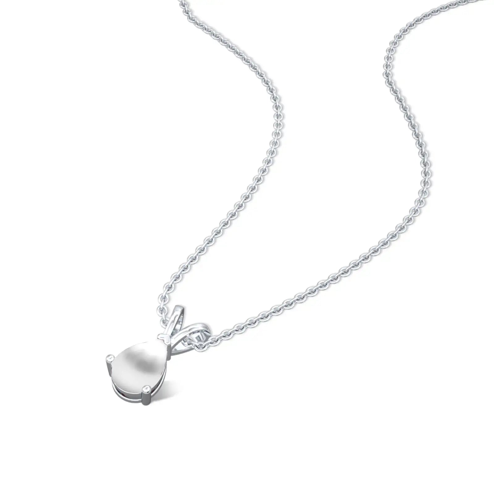 Trendy june birthstone classic mother of pearl drop pendant