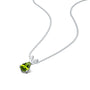 Trendy august birthstone classic peridot drop pendant