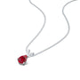 Trendy july birthstone classic opaque ruby drop pendant