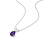 Trendy february birthstone classic amethyst drop pendant
