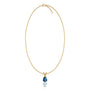 September birthstone classic london blue topaz drop pendant for office wear 