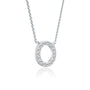 O alphabet diamond necklace for office wear