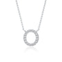 Beautiful diamond o alphabet diamond necklace