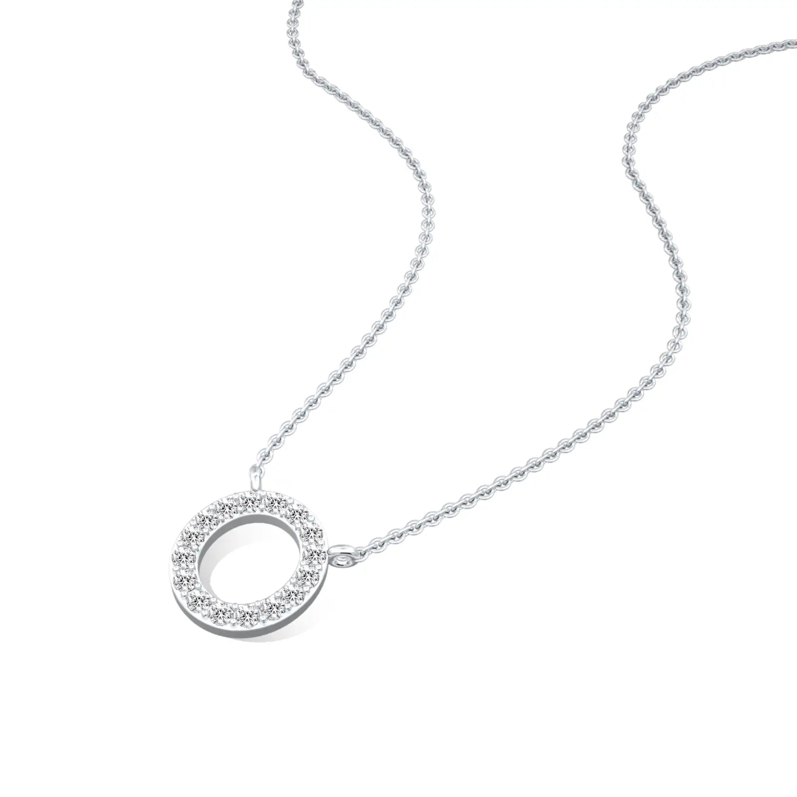 Trending o alphabet diamond necklace