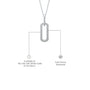 Descriptive image of trendy paper clip diamond pendant 
