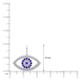 Dimension details of guardian eye diamond pendant 