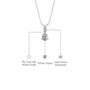 White gold descriptive image of april birthstone pear shaped white topaz and diamond pendant 