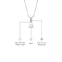 White gold descriptive image of october birthstone pear-shaped opal and diamond pendant 