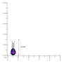 White gold scale image february birthstone pear-shaped amethyst and diamond pendant