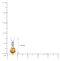 White gold scale image of november birthstone pear-shaped citrine and diamond pendant