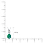 White gold scale image of may birthstone pear shaped green agate and diamond pendant