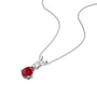 The heartbeat stone july birthstone pear-shaped opaque ruby and diamond pendant