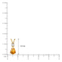Yellow gold scale image of november birthstone pear-shaped citrine and diamond pendant
