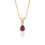 Fancy january birthstone pear shaped garnet and diamond pendant 