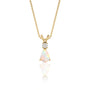 Grace in every shimmer october birthstone pear-shaped opal and diamond pendant