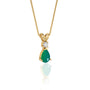 Fancy may birthstone pear shaped green agate and diamond pendant