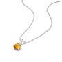 White gold november birthstone classic citrine drop pendant for women