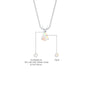 October Birthstone Classic Opal Drop Pendant on a white background with text indicating metal options.