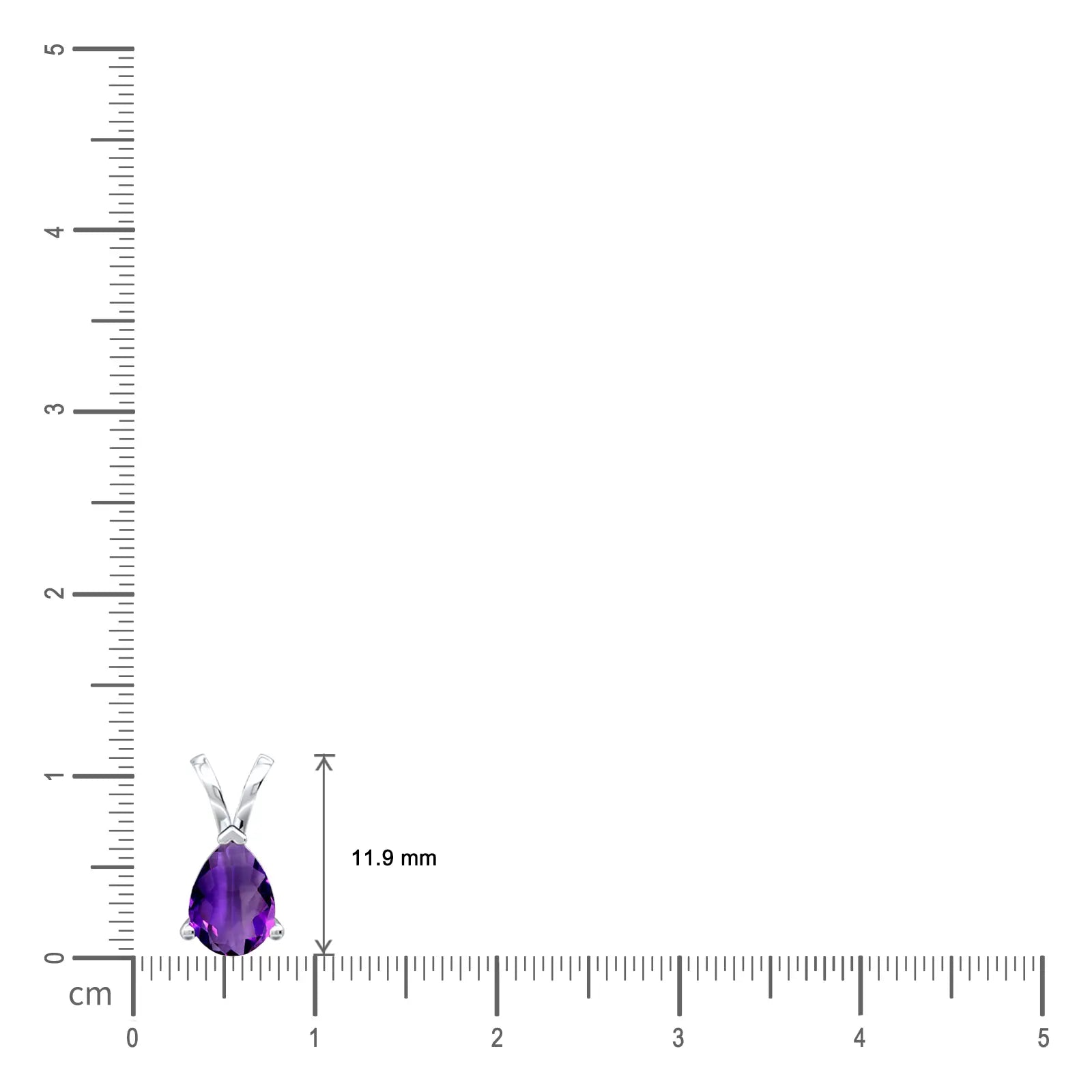 February Birthstone Classic Amethyst Drop Pendant