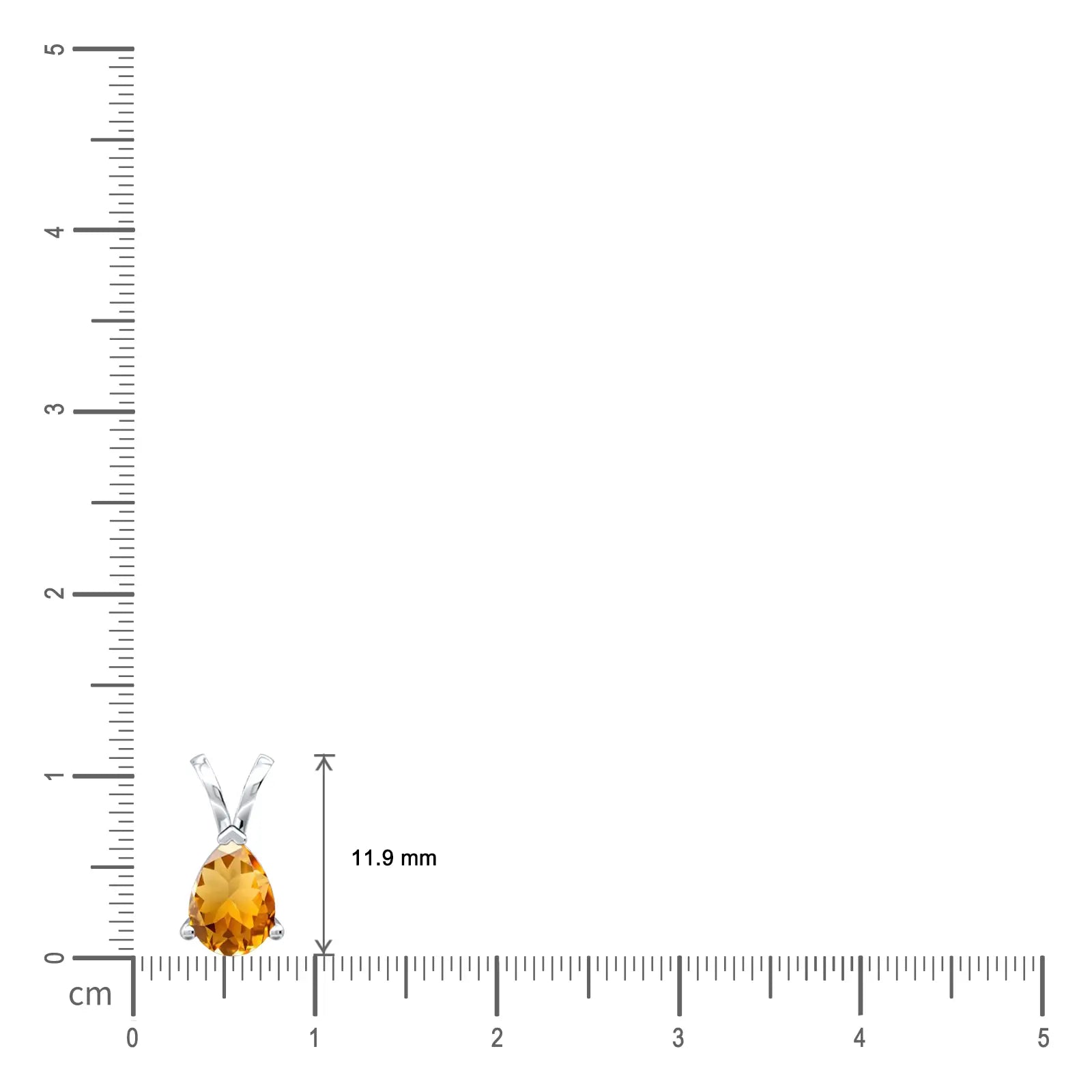 November Birthstone Classic Citrine Drop Pendant