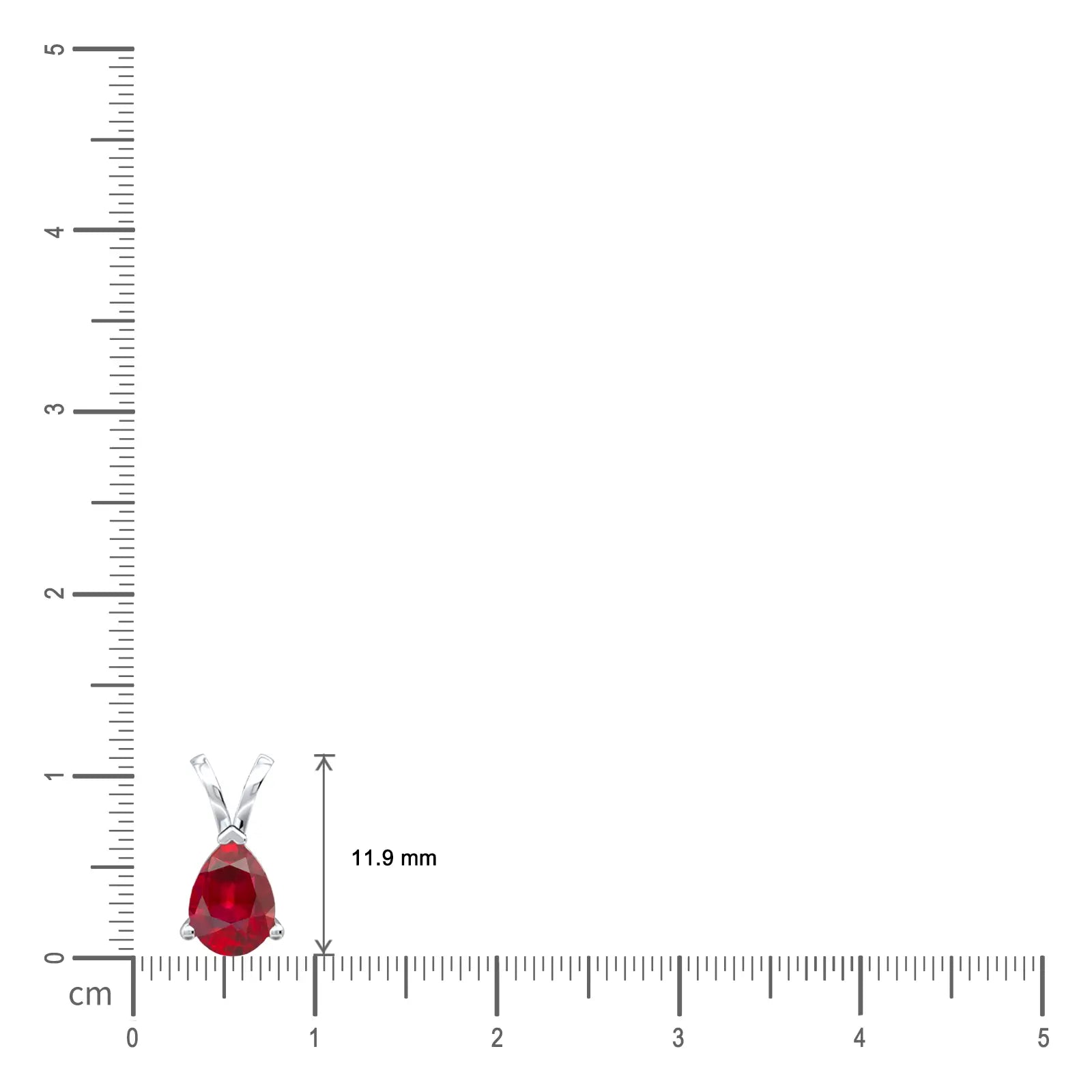 July Birthstone Classic Opaque Ruby Drop Pendant