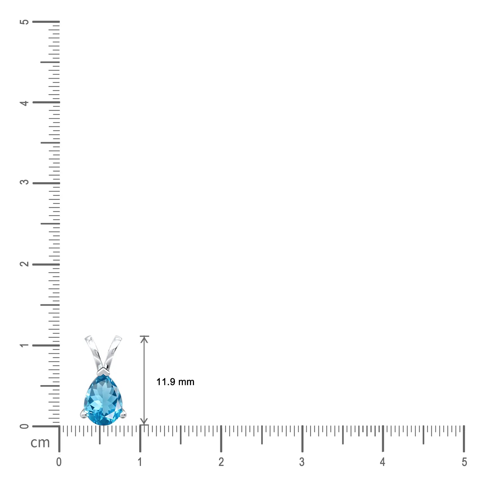 March Birthstone Classic Swiss Blue Topaz Drop Pendant