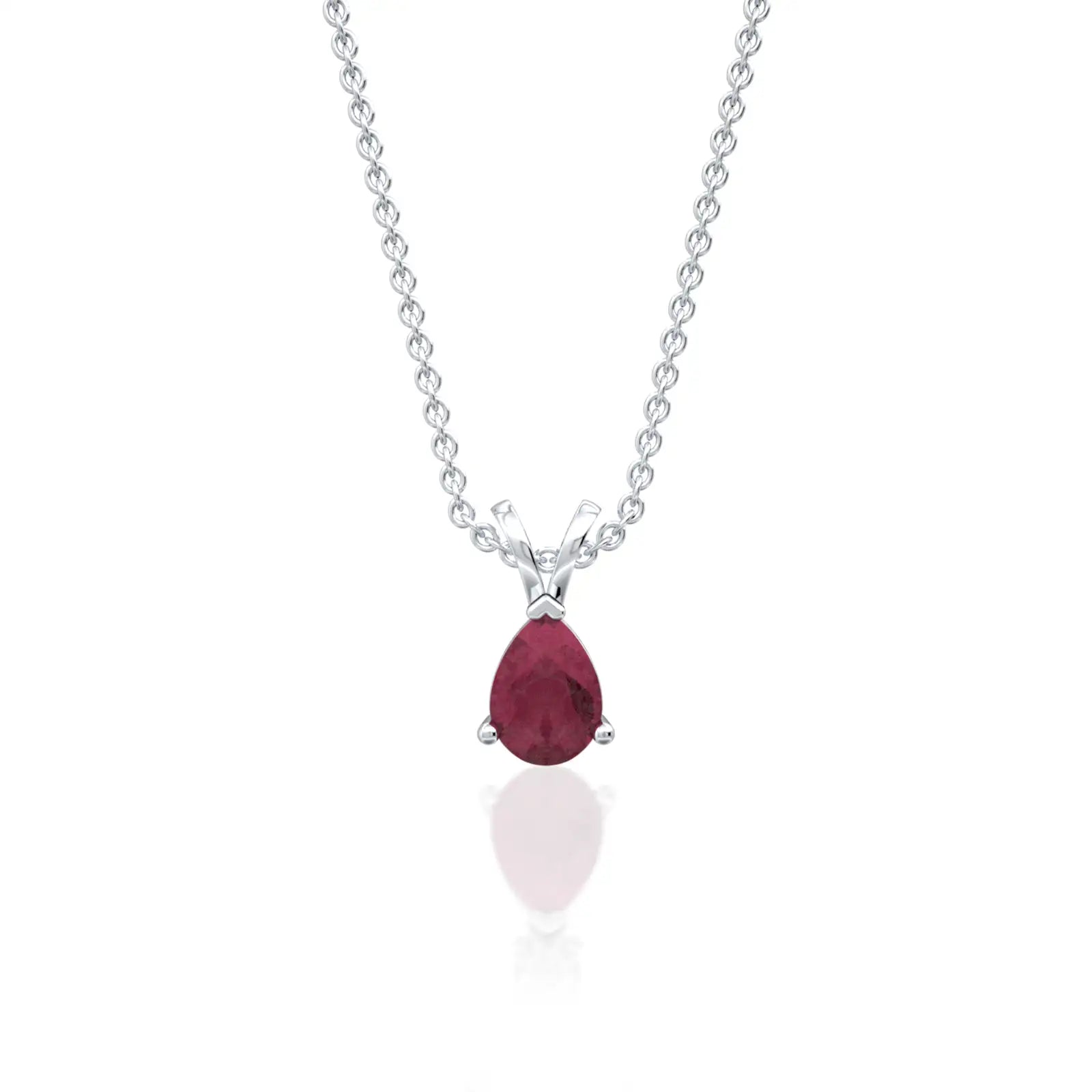 Fortune january birthstone classic garnet drop pendant