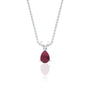 Fortune january birthstone classic garnet drop pendant