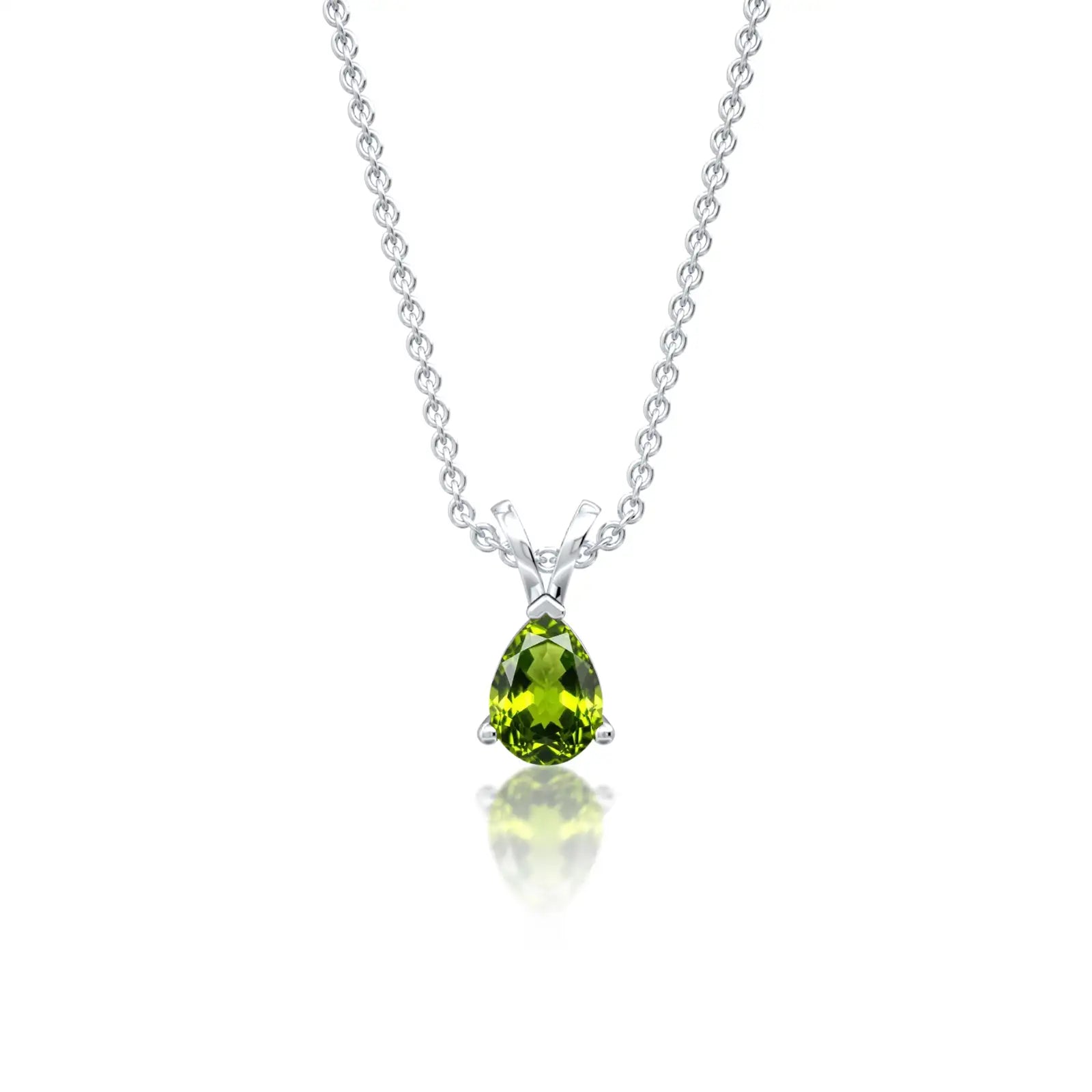 Fortune august birthstone classic peridot drop pendant