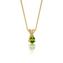 Unique august birthstone classic peridot drop pendant