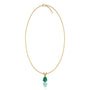 May birthstone classic green agate drop pendant for office wear