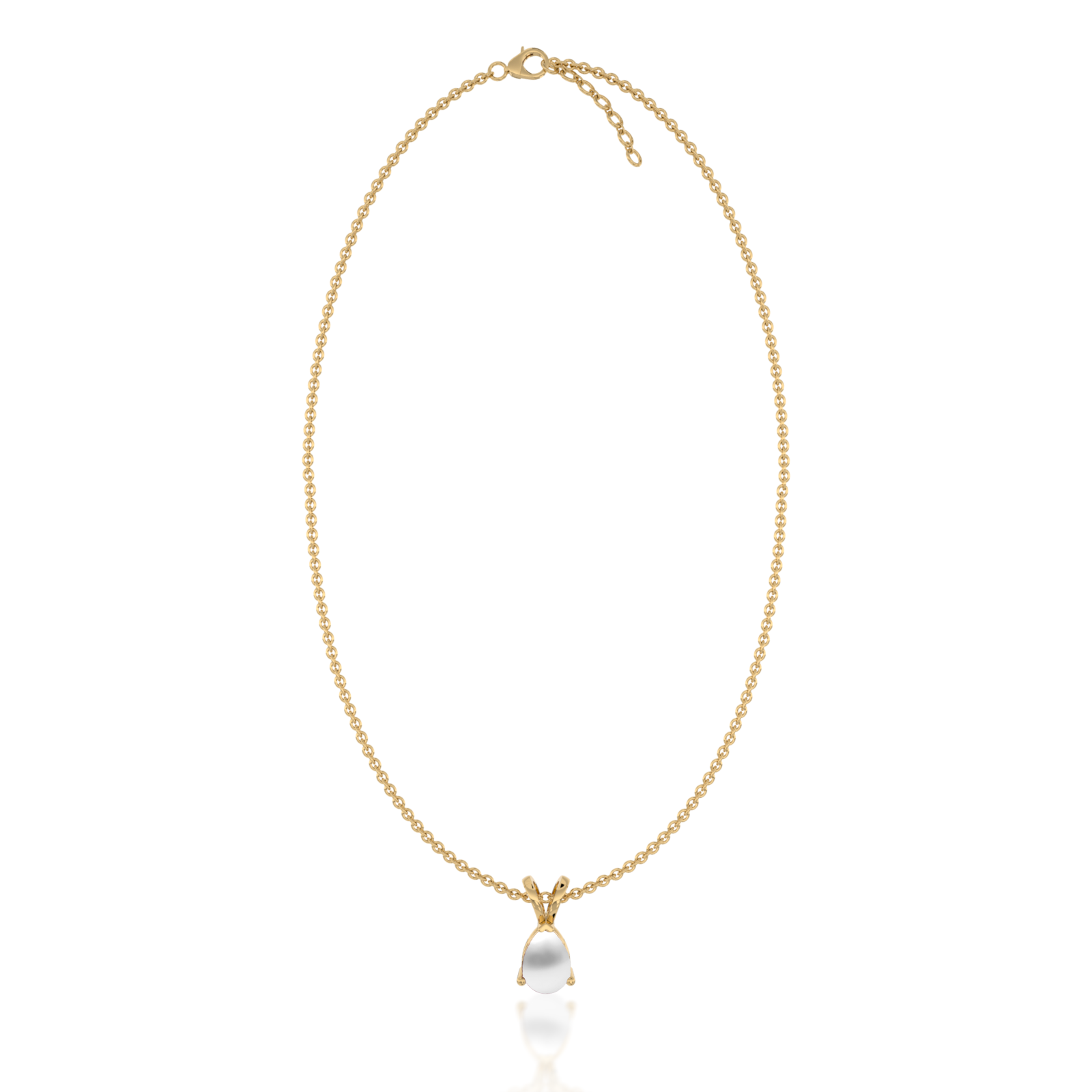 Unique yellow gold june birthstone classic mother of pearl drop pendant