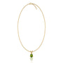 Fortune yellow gold august birthstone classic peridot drop pendant
