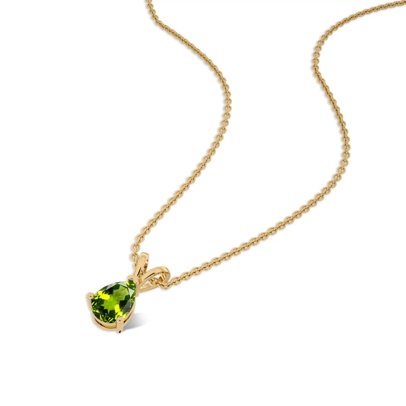 Trendy august birthstone classic peridot drop pendant for office wear