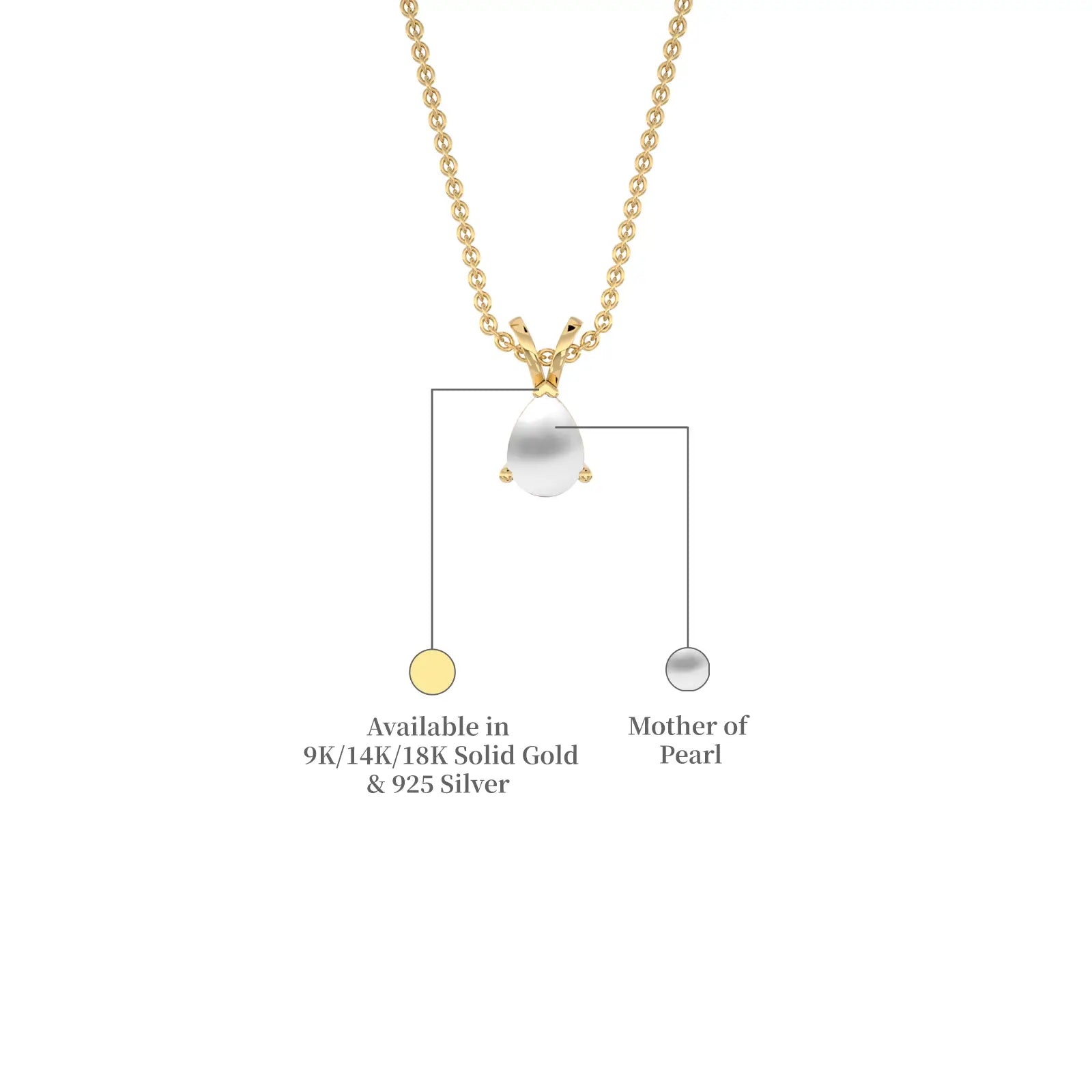 June Birthstone Classic Pearl Drop Pendant