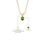 August birthstone classic peridot drop pendant details by Fortune Jewellery
