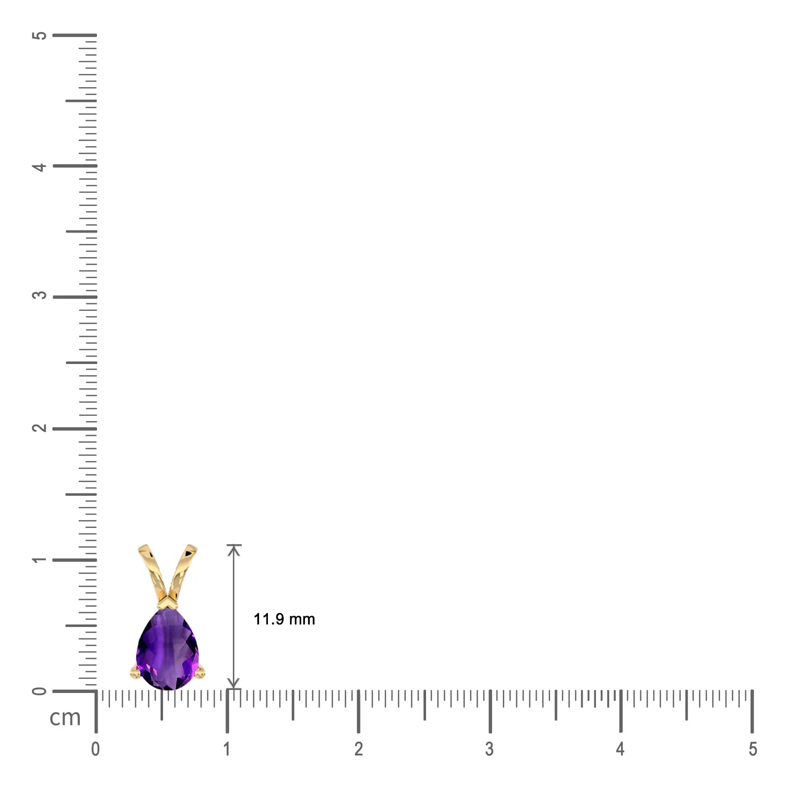 February Birthstone Classic Amethyst Drop Pendant