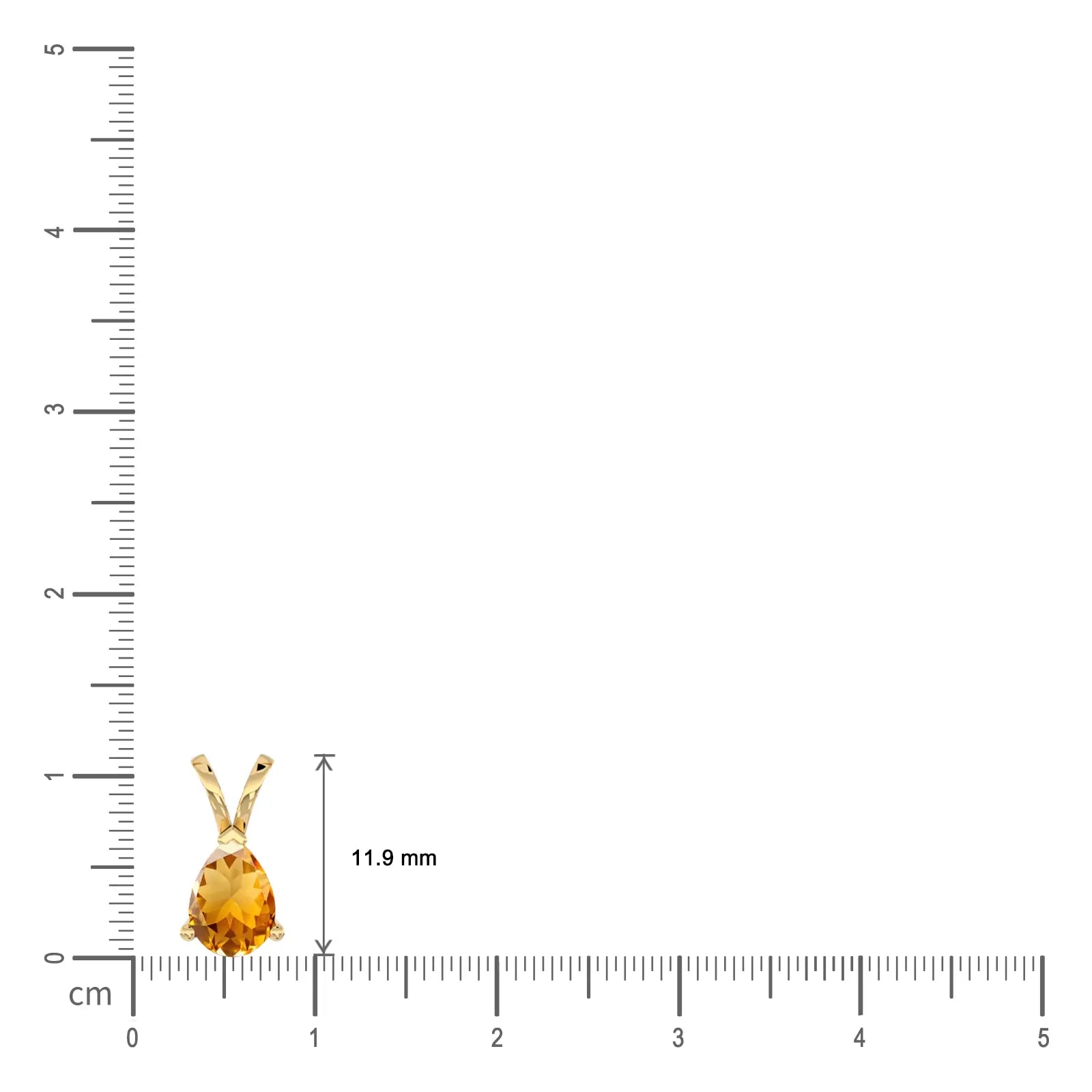 November Birthstone Classic Citrine Drop Pendant