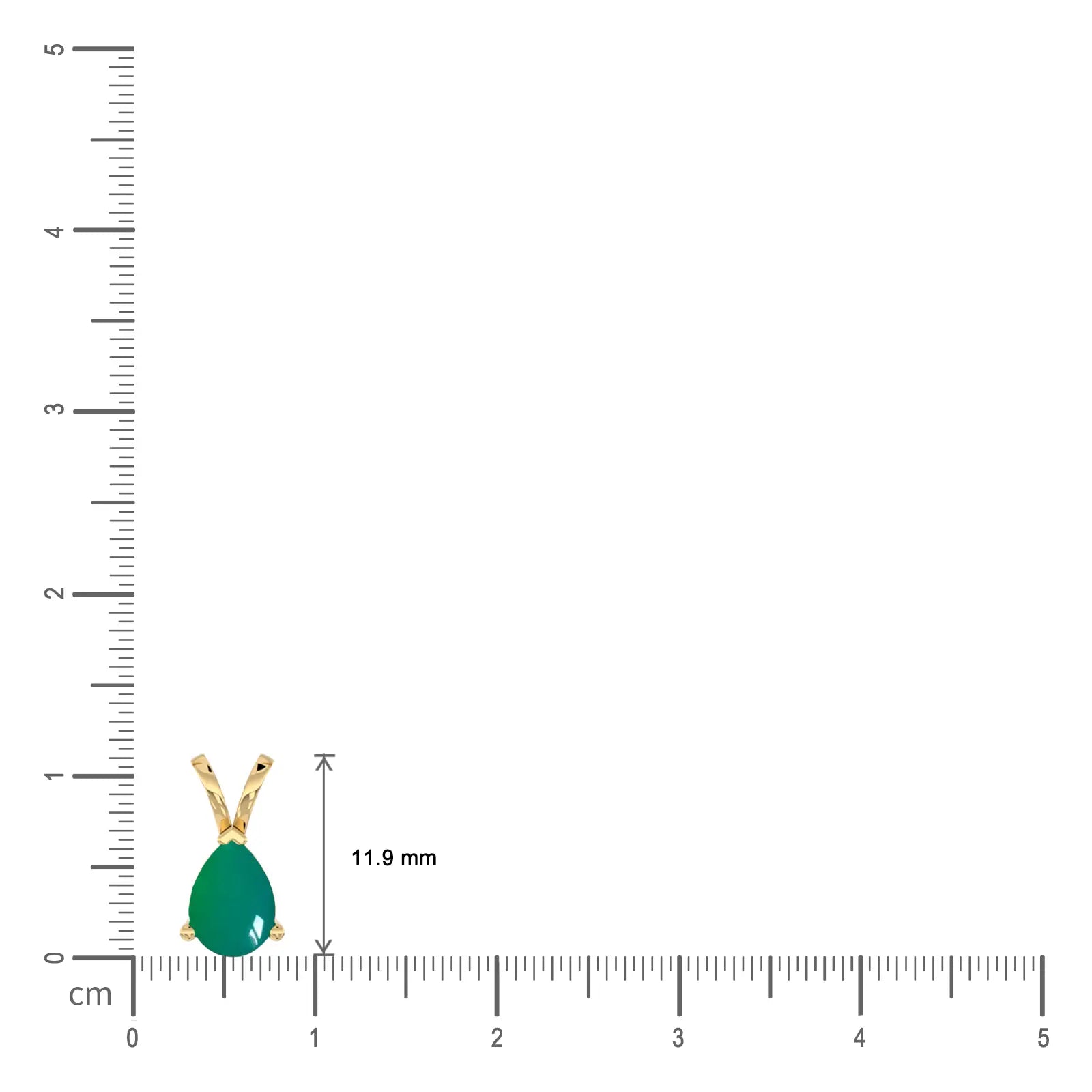 May Birthstone Classic Green Agate Drop Pendant