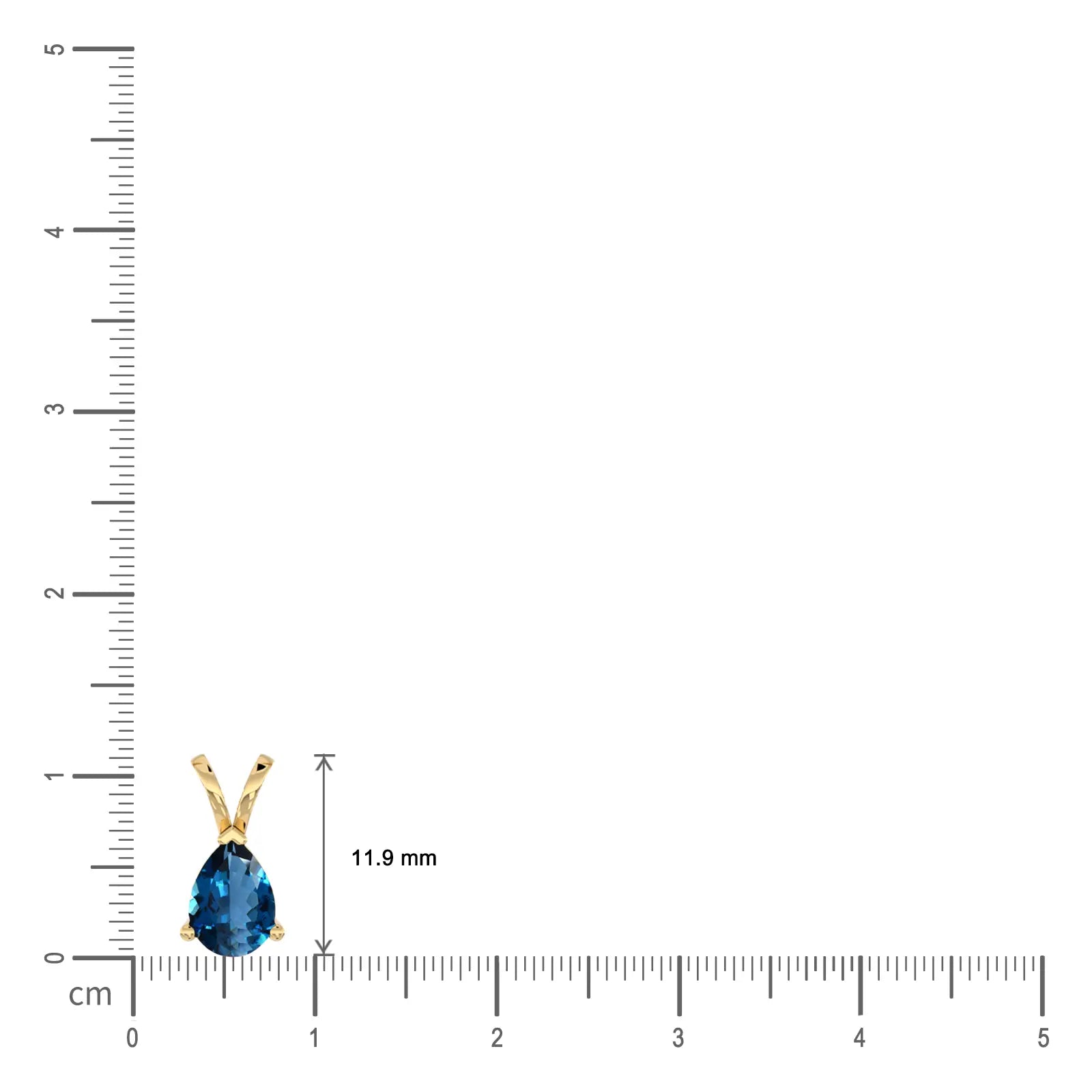 September Birthstone Classic London Blue Topaz Drop Pendant
