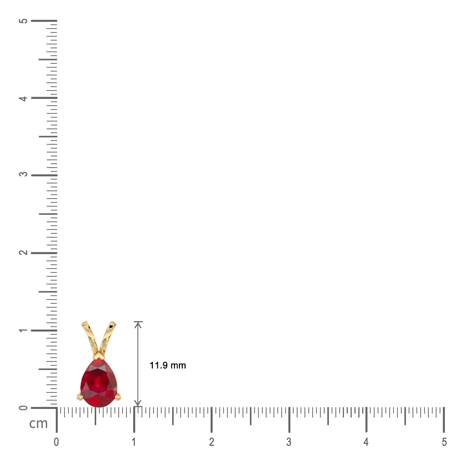 July Birthstone Classic Opaque Ruby Drop Pendant