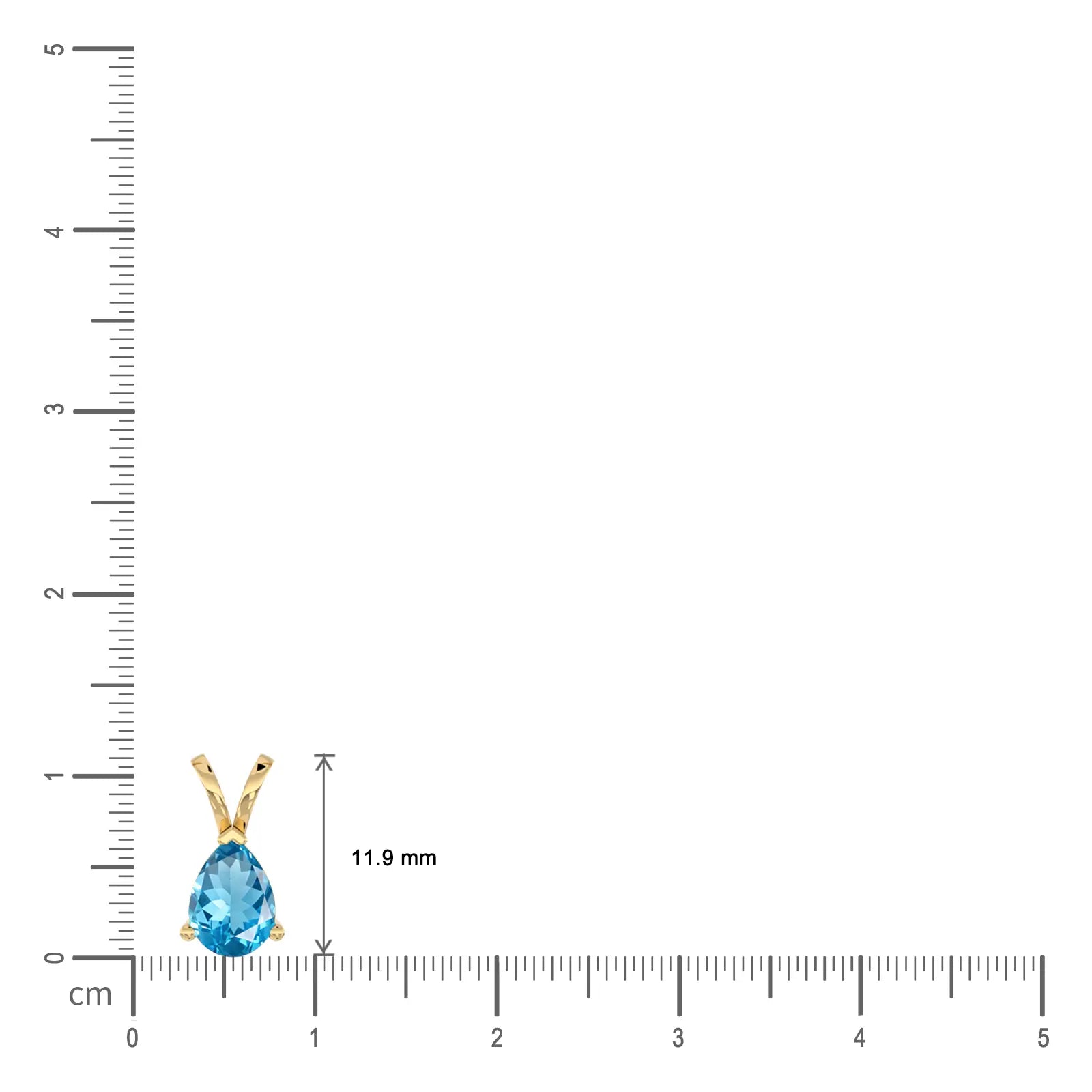 March Birthstone Classic Swiss Blue Topaz Drop Pendant