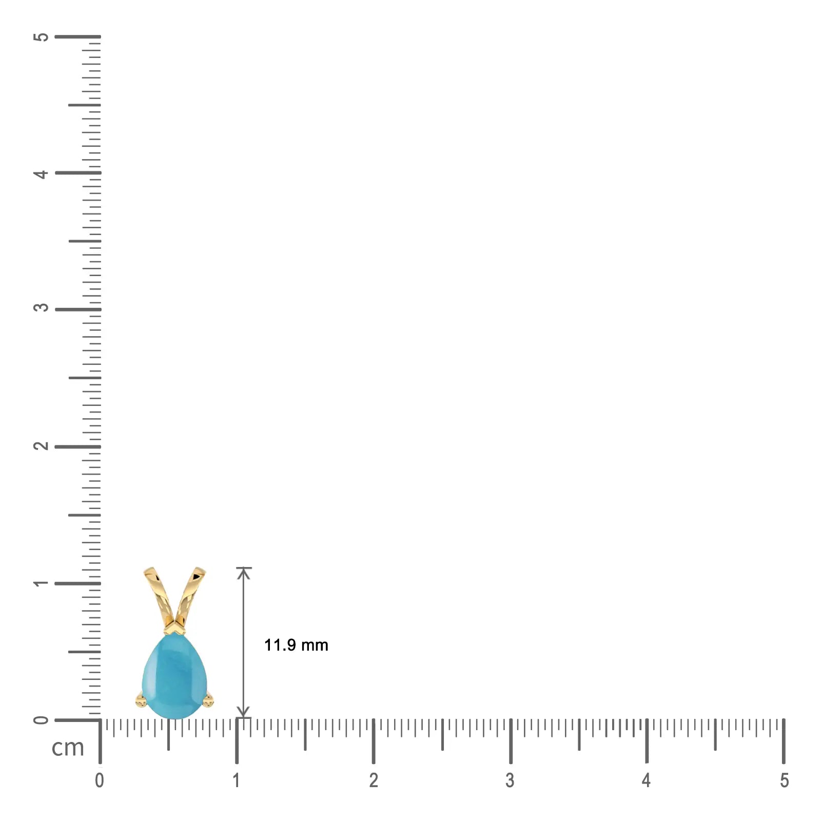 December Birthstone Classic Turquoise Drop Pendant