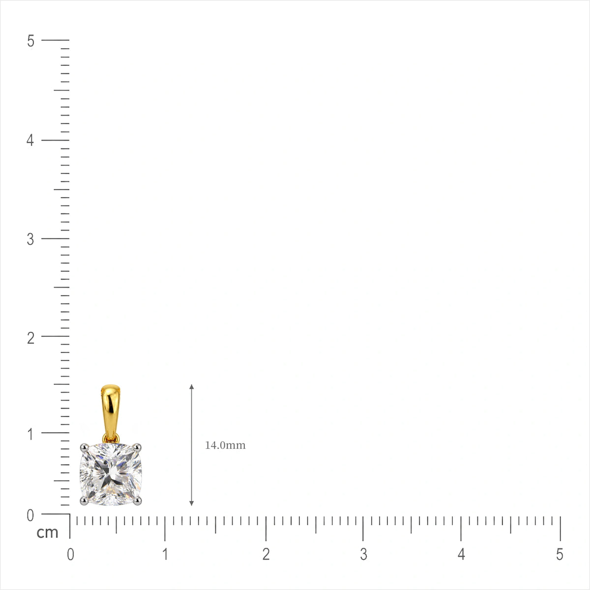 Lab grown 3 Carat Cushion-Cut Diamond Solitaire Pendant by Fortune Jewellery 
