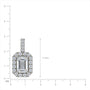 5 Carat Emerald-Cut Diamond Halo Pendant by Fortune